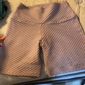 Croco Skin Shorts Light Mauve